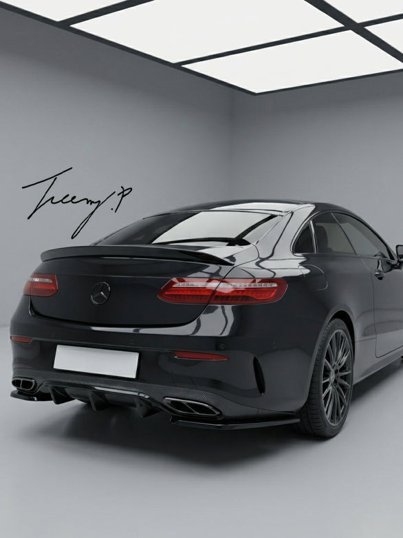 E63 S AMG style gloss black boot spoiler for Mercedes E Class C238 Coupe 2016 to 2020
