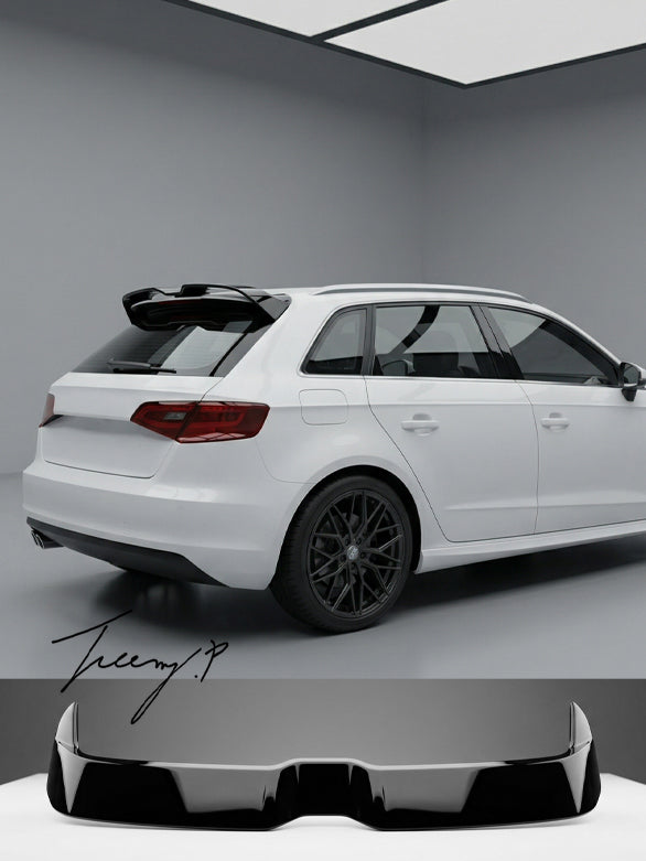 Audi RS3 8Y Sportback carbon fibre look rear roof spoiler sporty upgrade for 2020 and newer models

