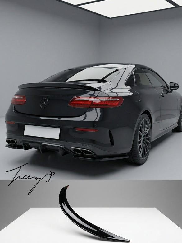 E63 S AMG style gloss black boot spoiler for Mercedes E Class C238 Coupe 2016 to 2020
