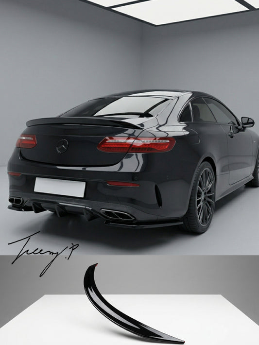 E63 S AMG style gloss black boot spoiler for Mercedes E Class C238 Coupe 2016 to 2020
