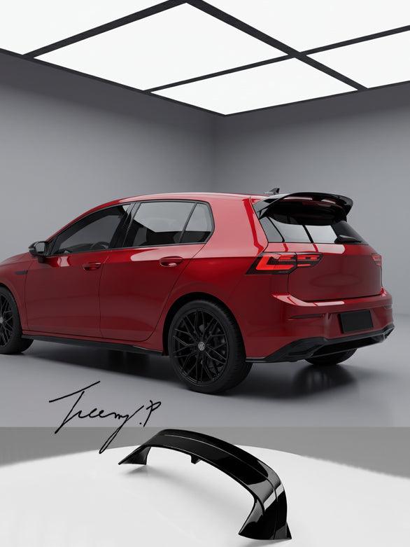 VW Golf MK8 CS Style Gloss Black Roof Spoiler
