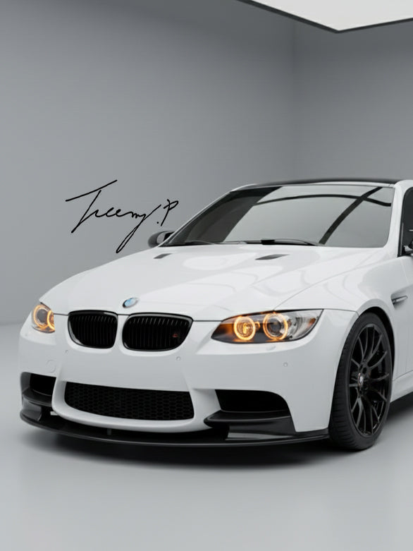Gloss black front splitter for BMW M3 E90 E91 E92 E93
