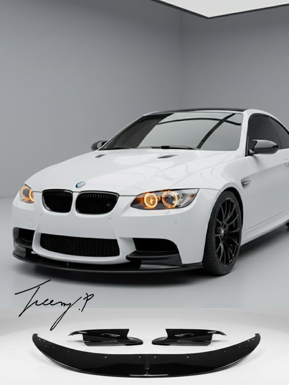 Gloss black front splitter for BMW M3 E90 E91 E92 E93
