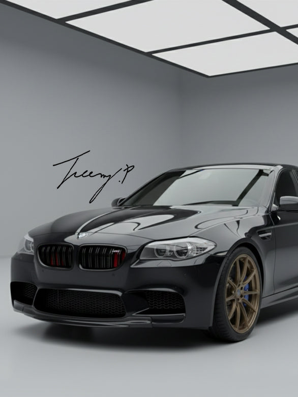 Gloss black front splitter for BMW M5 F10 RKP style
