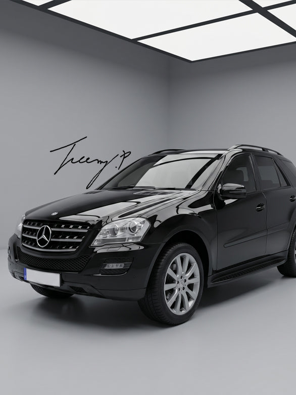 Mercedes ML GLE W166 OE style gloss black side steps running boards
