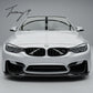 Gloss black front splitter for BMW M3 M4 F80 F82 F83
