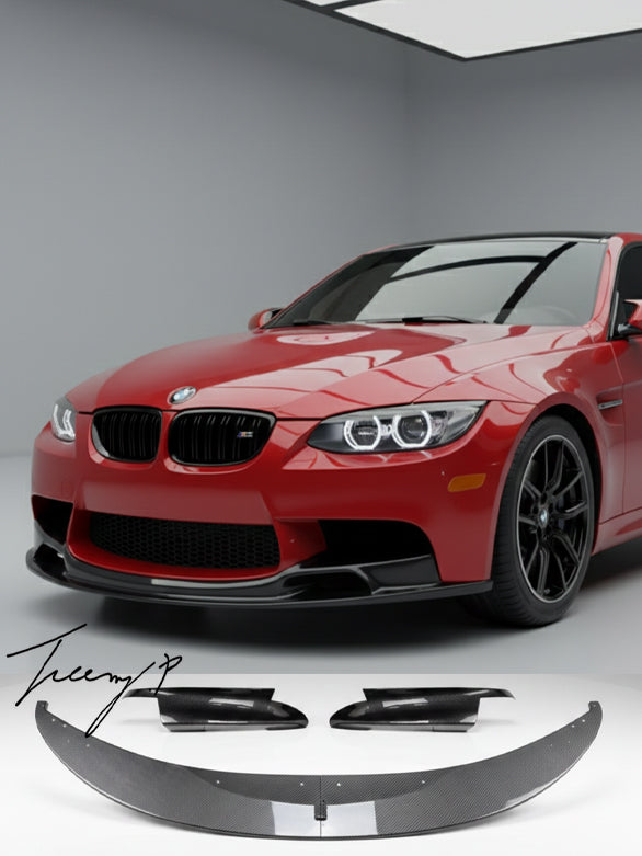 Carbon fibre front splitter spoiler lip for BMW M3 E90 E91 E92 E93 2007–2013
