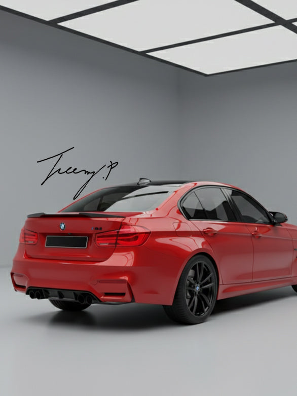 Carbon fibre rear boot lip spoiler M4 style for BMW 3 Series M3 F30 F80 2011–2019
