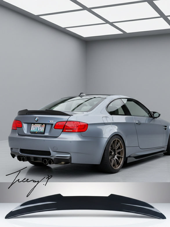 Gloss black rear high kick PSM ducktail boot spoiler for BMW 3 Series M3 E90 2006–2013
