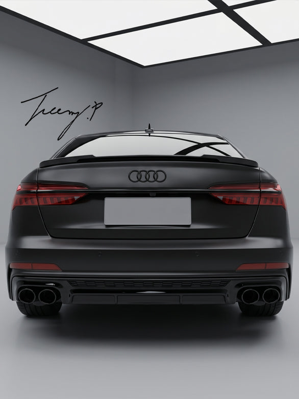 Audi A8 S8 gloss black rear boot spoiler
