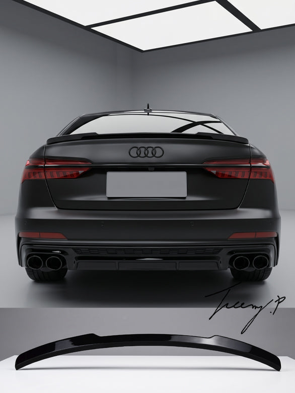 Audi A8 S8 gloss black rear boot spoiler
