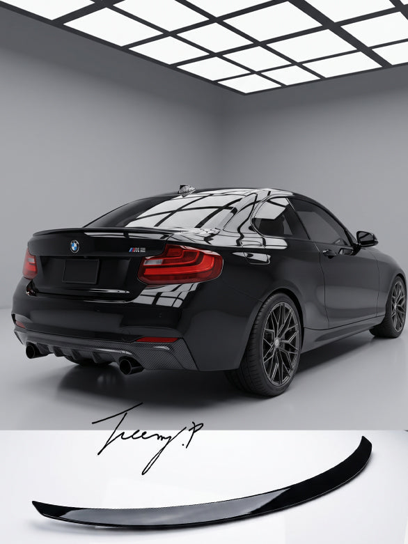 BMW 2 SERIES F22 COUPE 2014 - 2021 GLOSS BLACK REAR BOOT SPOILER WING
