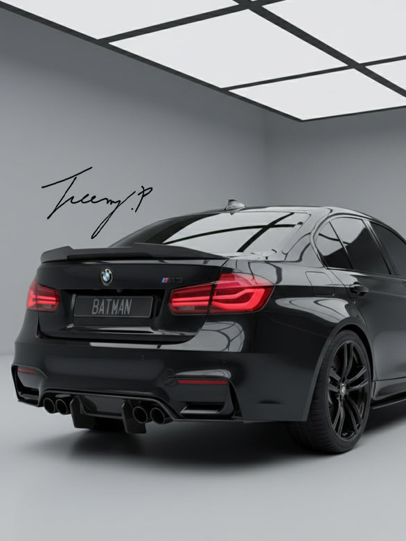 Carbon fibre rear high kick PSM ducktail spoiler for BMW 3 Series M3 F30 F80 2012–2019
