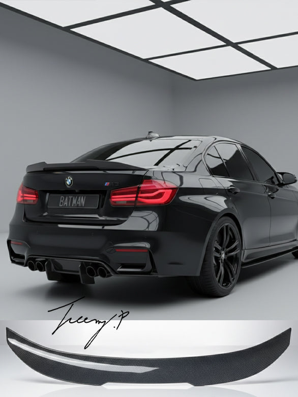 Carbon fibre rear high kick PSM ducktail spoiler for BMW 3 Series M3 F30 F80 2012–2019

