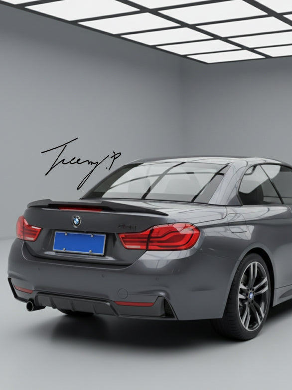 M4 Style Carbon Fibre Look Rear Boot Spoiler Lip Wing for BMW 4 Series Coupe F32 2013-2020
