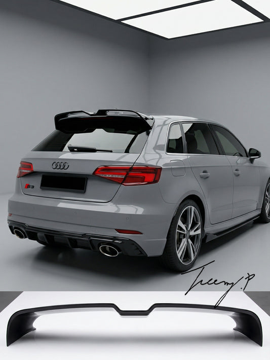 Audi RS3 8V Sportback gloss black rear boot spoiler

