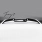 Gloss black V-style rear boot spoiler lip wing installed on a 2018-2023 BMW 3 Series / M3 G20 / G80