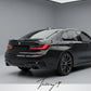 BMW 3 Series G20 gloss black M4 style rear boot lip spoiler
