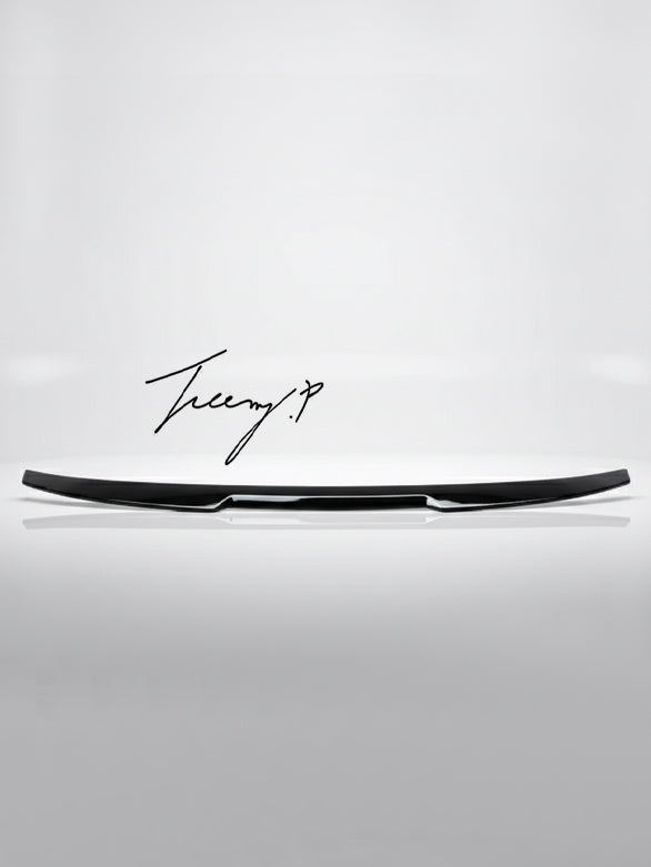 BMW 3 Series G20 gloss black M4 style rear boot lip spoiler
