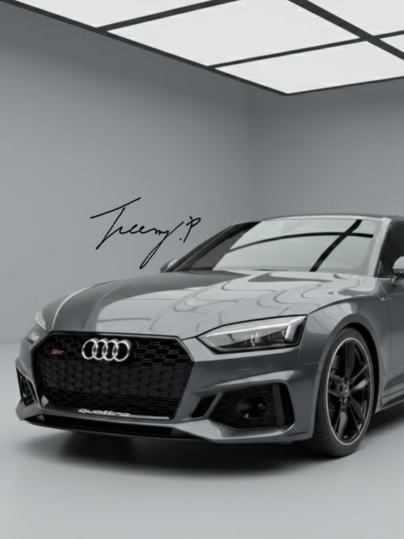 Audi A5 S5 B9 RS5 style gloss black honeycomb front grille
