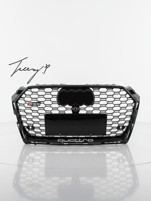 Audi A5 S5 B9 RS5 style gloss black honeycomb front grille
