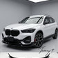 Gloss black M Performance style front lip splitter for BMW X1 F48 2015 to 2022
