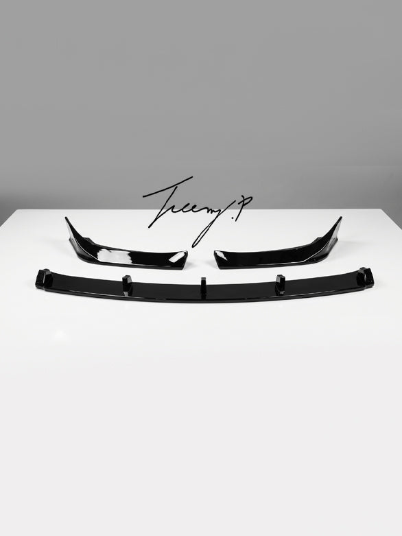 Gloss black M Performance style front lip splitter for BMW X1 F48 2015 to 2022
