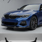 Gloss black 3D-style front lip splitter body kit installed on a 2022-2025 BMW 3 Series LCI G20 / G21