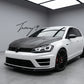Gloss black front splitter lip for VW Golf R MK7 2013 to 2016 sporty aggressive styling
