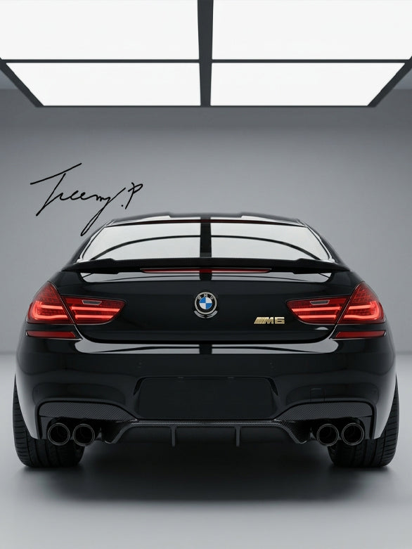 BMW 6 Series and M6 rear boot spoiler bodykit gloss black for 2012 - 2018 models
