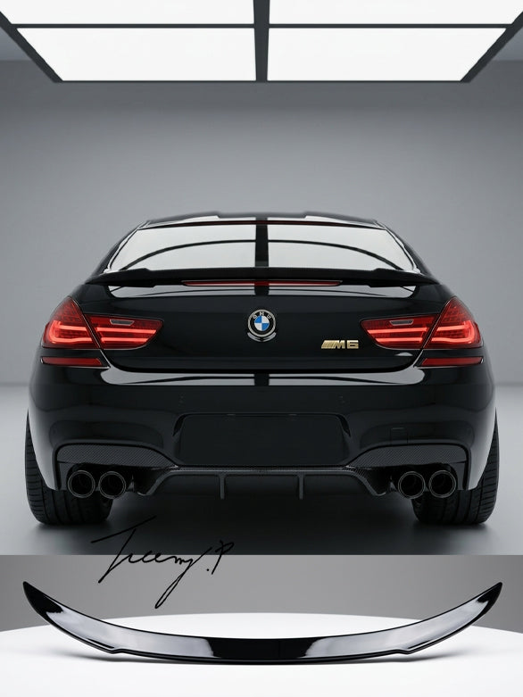 BMW 6 Series and M6 rear boot spoiler bodykit gloss black for 2012 - 2018 models

