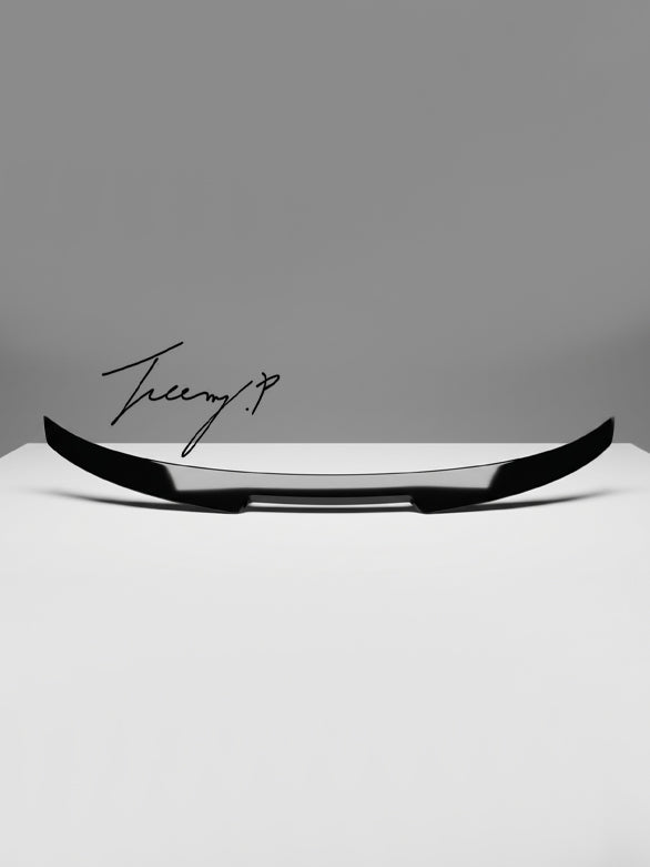 BMW 3 SERIES F30 2012 - 2019 M4 M SPORT V STYLE GLOSS BLACK REAR BOOT SPOILER LIP