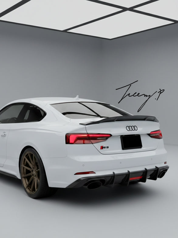 Audi A5 S5 RS5 B9 Sportback carbon fibre rear ducktail boot spoiler
