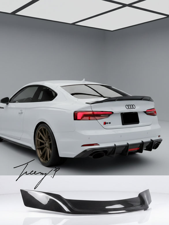 Audi A5 S5 RS5 B9 Sportback carbon fibre rear ducktail boot spoiler
