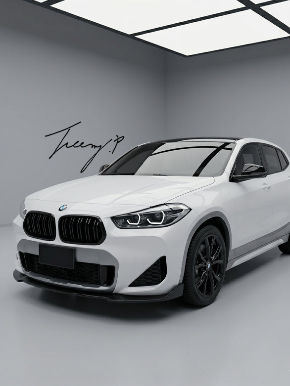 BMW X2 F39 gloss black M Performance front kidney grilles sleek sporty design
