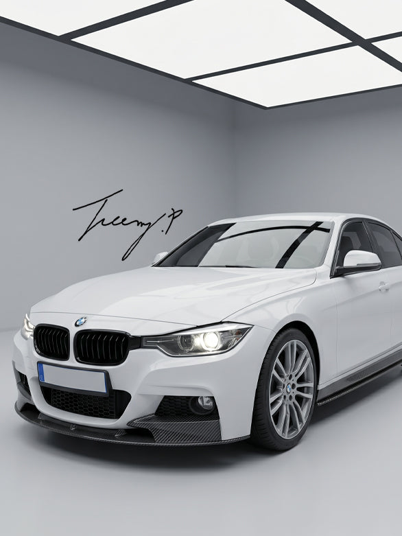 Carbon look front splitter bodykit for BMW 3 Series F30 M Sport styling