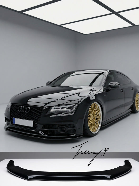 Audi S7 C7 facelift gloss black front splitter lip
