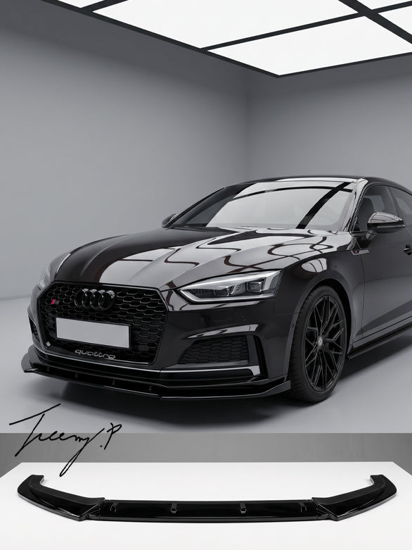 Audi A5 S Line F5 coupe sportback gloss black front lip splitter