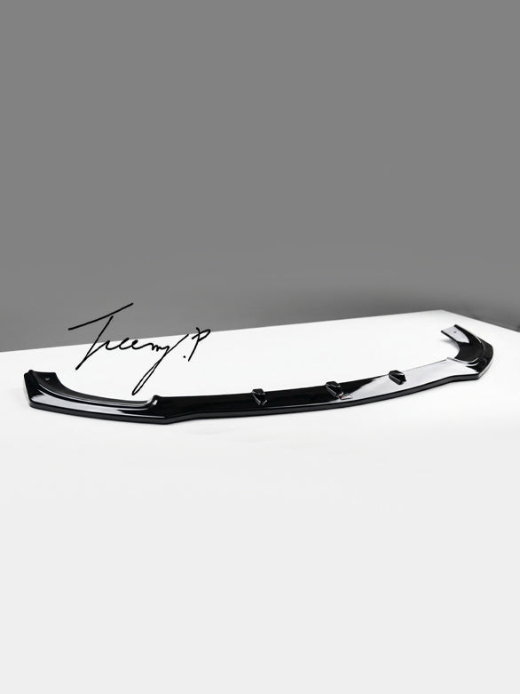 Gloss black front splitter for Mercedes E Class W213 C238 AMG Line E53 2017 to 2020
