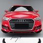 Audi A3 S3 S Line 8V gloss black front splitter spoiler lip body kit 2017 to 2020
