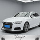Audi A4 S4 S Line B9 gloss black front splitter spoiler lip body kit 2017 to 2019
