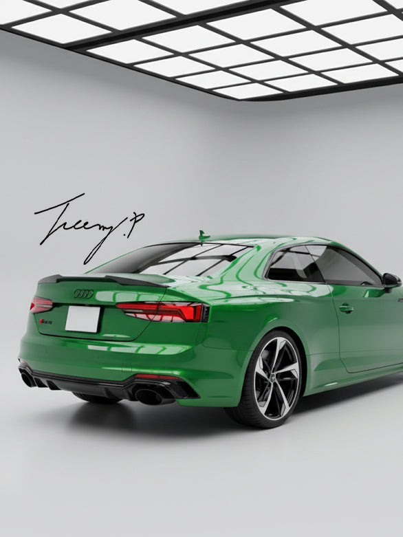Audi A5 S5 RS5 B9 two door coupe gloss black rear boot spoiler lip wing 2017 plus

