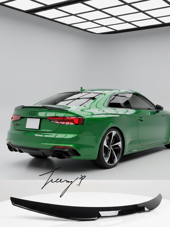 Audi A5 S5 RS5 B9 two door coupe gloss black rear boot spoiler lip wing 2017 plus

