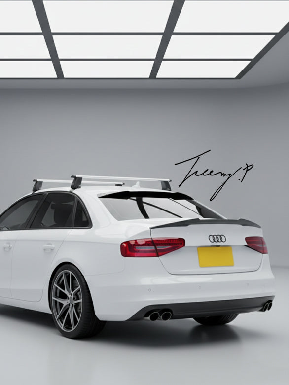 M4 Style Carbon Fibre Look Rear Boot Lip Spoiler for Audi A4 B8.5 2012-2016