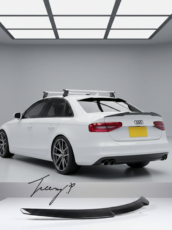 M4 Style Carbon Fibre Look Rear Boot Lip Spoiler for Audi A4 B8.5 2012-2016