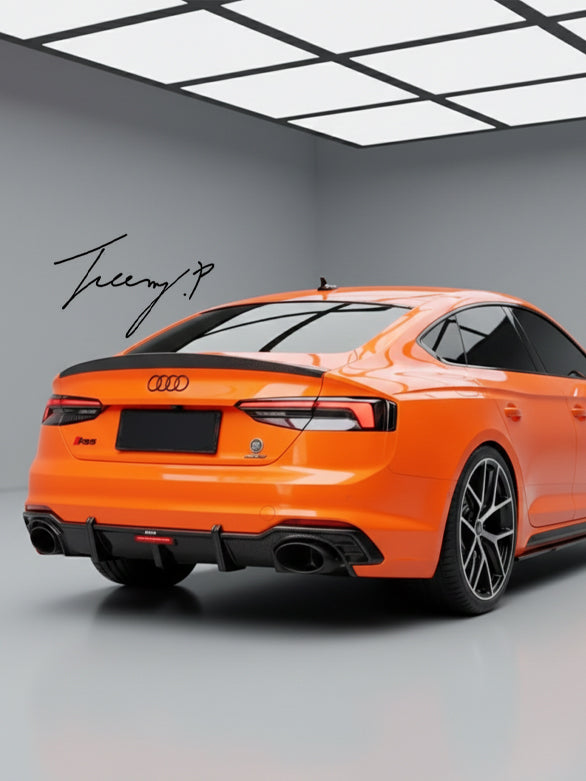 Audi A5 S5 RS5 B9 sportback gloss black rear boot spoiler lip wing 2017 plus
