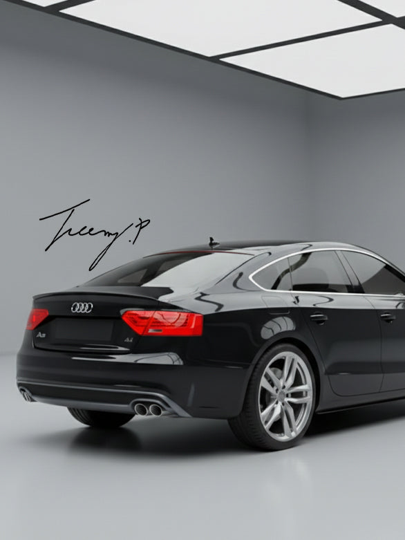 Audi A5 B8 Sportback gloss black rear boot spoiler lip 2009 to 2016
