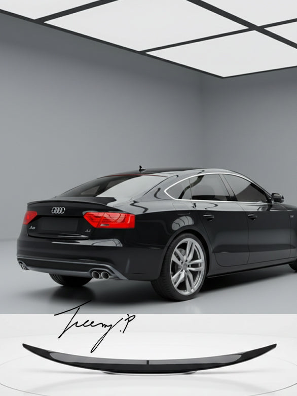 Audi A5 B8 Sportback gloss black rear boot spoiler lip 2009 to 2016
