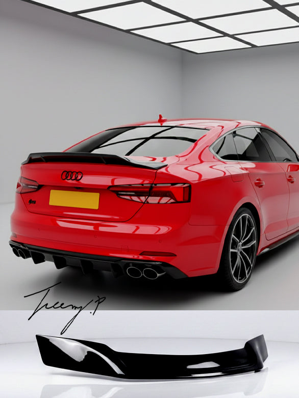 Audi A5 S5 RS5 B9 sportback gloss black rear ducktail boot spoiler wing 2017 plus
