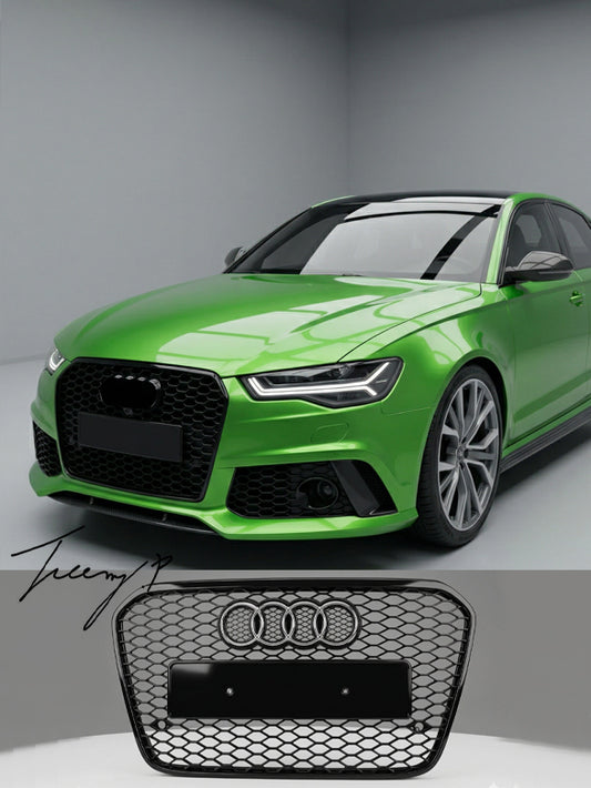 Audi S7 C7 facelift gloss black RS6 style honeycomb grille
